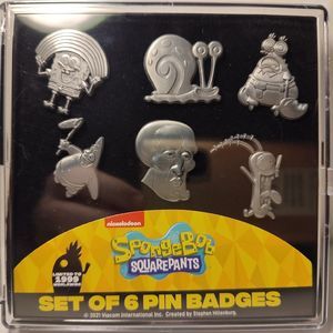 Spongebob Squarepants Limited Edition Enamel Pins Set Of 6 Official Collectibles